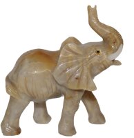 Elefant aus Speckstein, ca. 7,5 x 8 cm