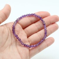 Armband Amethyst Kugel facettiert ca.4 mm