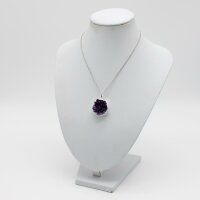 Anhänger Amethyst Druse, Silber galvanisiert