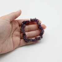 Armband Amethyst Splitter mit silberfarbenen Kugel